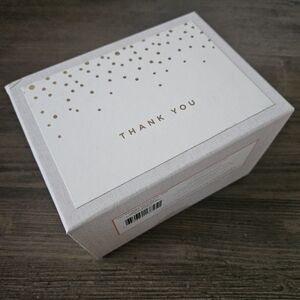 Gartner Studio Gold Foil Dots 50 Thank You Cards & Envelopes Set